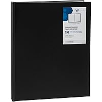 Winnable Hardcover Perfect Bound Notebook, 9 x 7-1/4 Inches, 192 Pages, Black