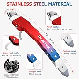 Preciva 4-in-1 Caulking Tool Kit Stainless Steel Silicone Slitter Smoother view 2