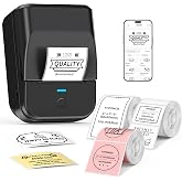 TYPONOS PM240 Label Maker Machine with 3 Tapes, Label Printer Black, Set 1 | 2'' Bluetooth Thermal Sticker Label Maker for Small Business, School Supplies, Classroom, Home Office with Multiple Templates