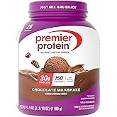 Premier Protein Powder, Chocolate Milkshake, 30g Protein, 1g Sugar, No Soy, Gluten Free, 41.9oz, 29 Servings (Packaging May Vary)