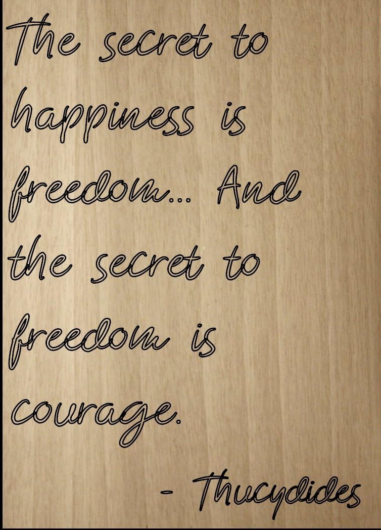 Mundus Souvenirs The Secret to Happiness is Freedom. Quote by Thucydides, Laser Engraved on Wooden Plaque - Size: 8"x10"
