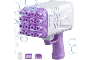 BESSOME Mini Bazooka Bubble Gun Blaster for Kids|Outdoor Toys for Ages 2-4|Bubble Machine Blower for Girls Ages 4-8|2023 Christmas & Birthday Gifts for 3 5 6 7 Year Old Boys & Girls (Purple)