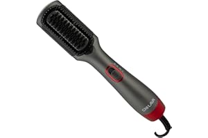 CHI Lava Heated Straightening Brush, 3-in-1 Hair Straightener, Dryer & Smoothing Comb, Reduces Frizz & Increases Shine for Healthy & Easy Styling