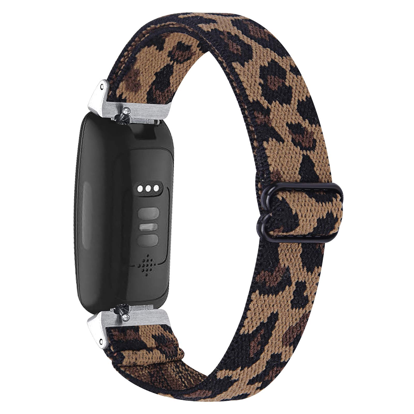 TRISTRAPS Compatible with Fitbit Inspire HR/Fitbit Inspire 2 Nylon Replacement Watch Straps Soft Elastic Breathable Sport Wristbands for Men/Women,Black/Leopard/Apricot etc.
