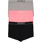 Bonds womens Seamless Stretch Rib Boyfit High Rise Underwear for Women, 3-pack