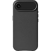 LONLI Urban | Pebbled Leather - European Genuine Pebbled Leather Case for iPhone 17 Air - [Built-in Camera Control and Compatible with Magsafe] - Black