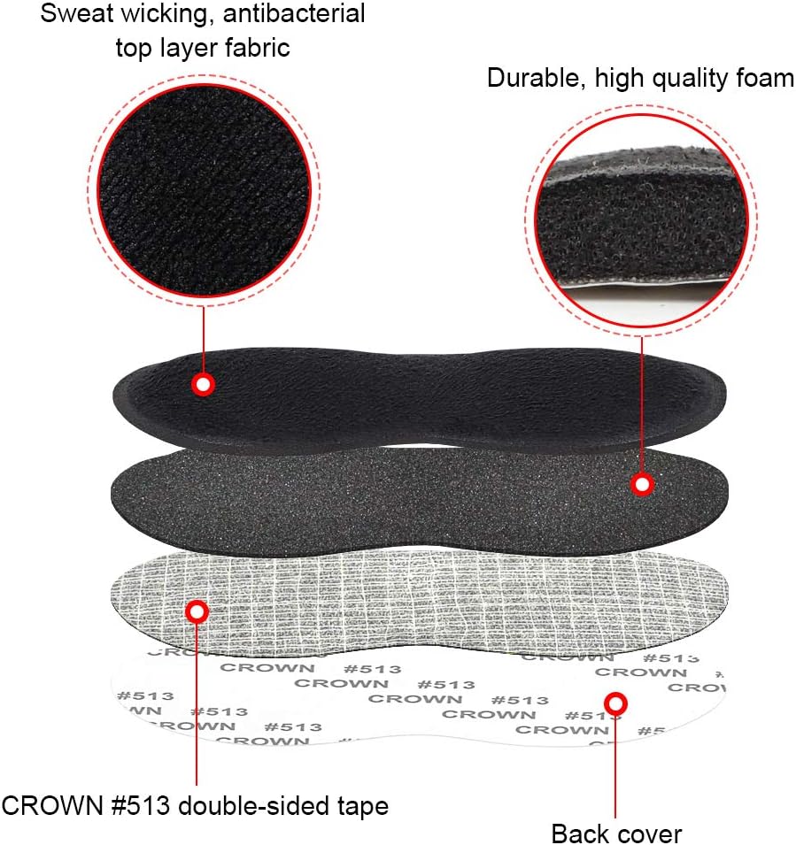 Dr. Foot’s Heel Grips for Men and Women, Self-Adhesive Heel Cushion Inserts Prevent Heel Slipping, Rubbing, Blisters, Foot Pain, and Improve Shoe Fit- 2pairs (Black): Health & Personal Care