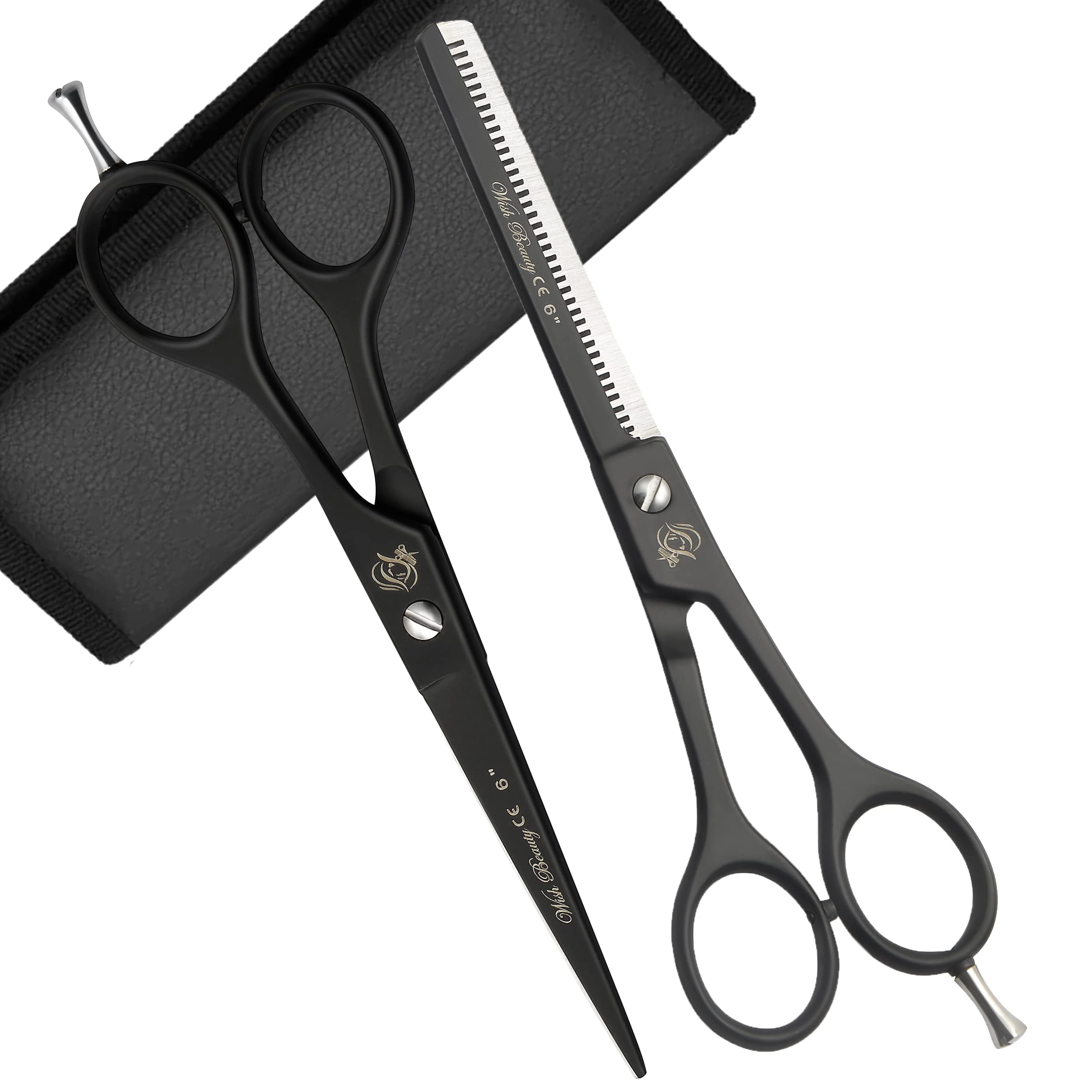 Professional Hairdressing Scissors Barber Salon Hair Cutting Sharp Razor Shear (6" Hair Scissors + Thinning Scissors)