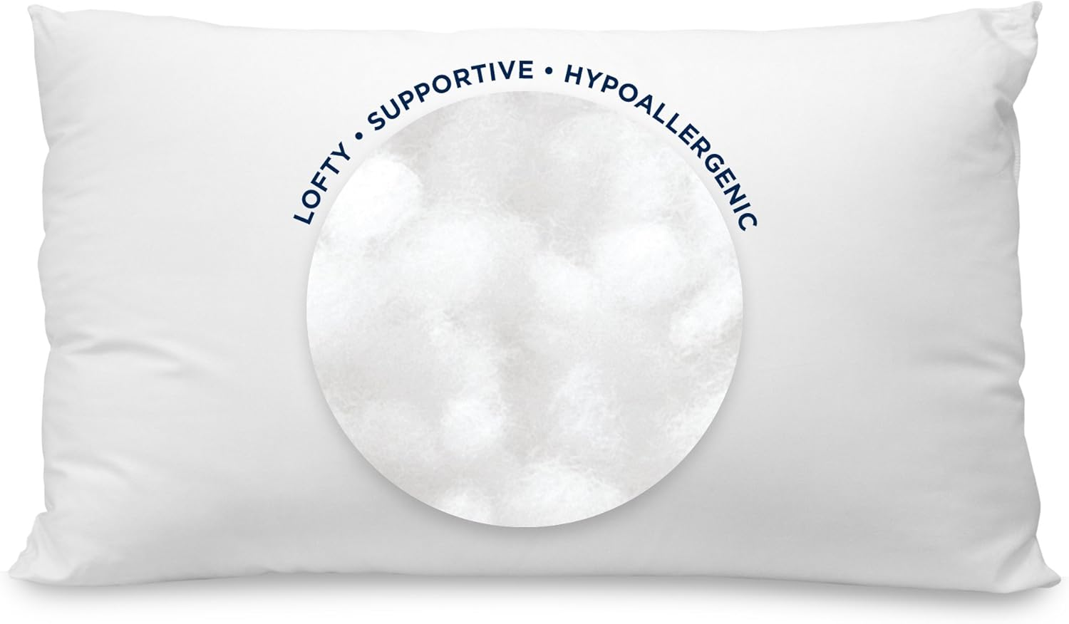 BioPEDIC 4-Pack Bed Pillows with Built-In Ultra-Fresh Anti-Odor Technology, Standard Size, White: Home & Kitchen