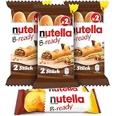 Kozy Home Nutella B-Ready Pack of 2 - Nutella Taste with Crispy Wafer Bars Filled with Nutella Spread and Puffed Wheat Crisps - Perfect Nutella Snacks Cookies and Gift (3 pack)(Kova Harper Packaging)