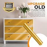 vgoltd Gloss Self-Adhesive Vinyl Wrap 60 x 1000 cm Gold Furniture Sticker view 7