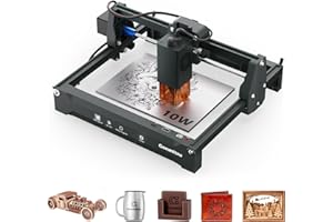 Genmitsu Laser Engraver Machine Kortek 10W 10000mW ±0.01mm High Precision, 200x150mm, Portable CNC Laser Cutter for DIY Wood,