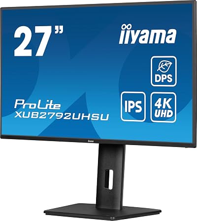 iiyama XUB2792UHSU-B6 27 inch IPS UHD 3840x2160 60Hz 1H1DP HAS