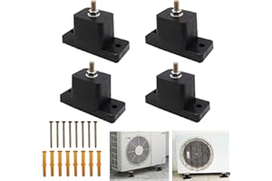 BESIMPLE 4 Pack Rubber Vibration Isolator, Anti-Vibration Air Conditioner Mounting Bracket Shock-Proof Pads Mounts for Outdoor Mini Split Air Conditioner Condenser