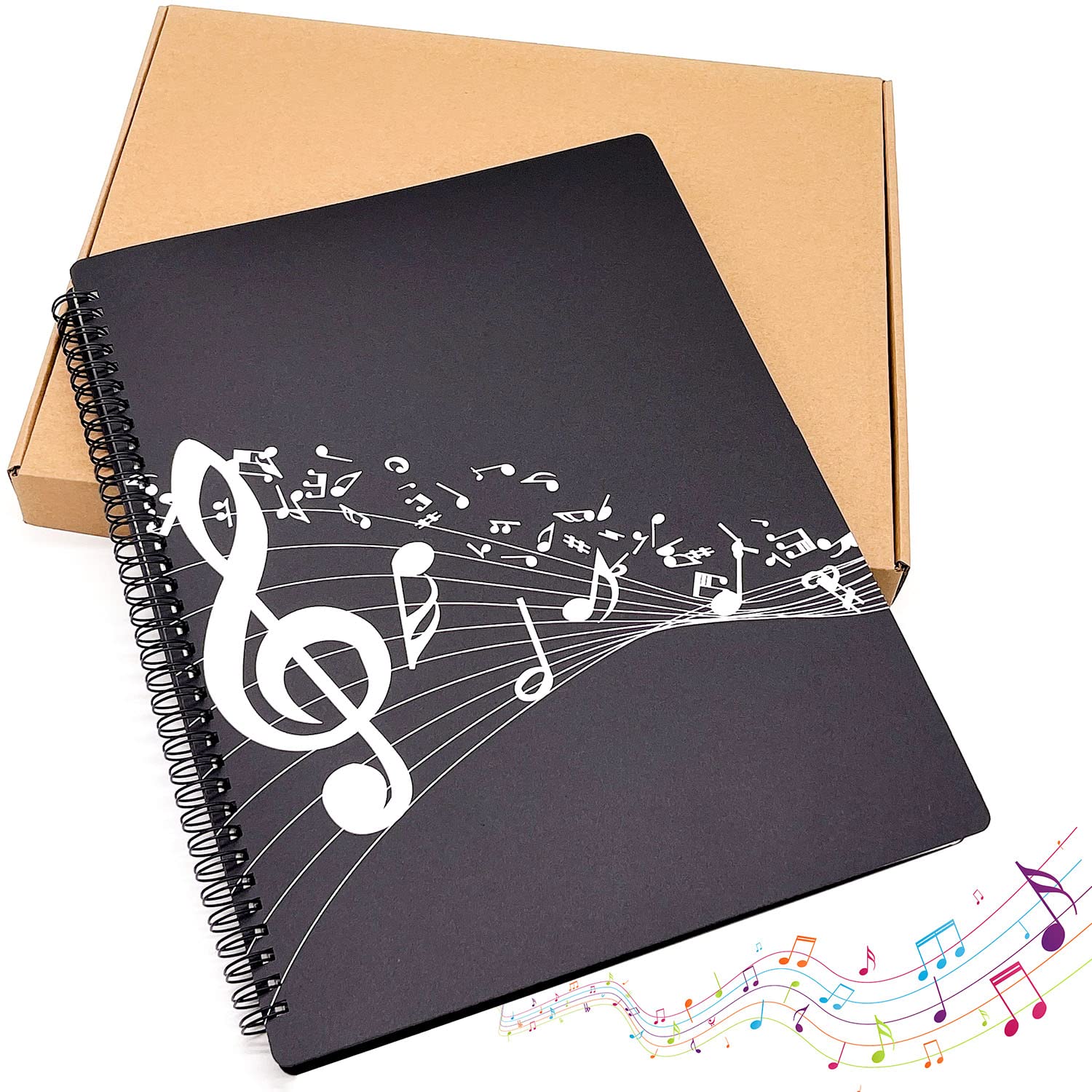 Music Folder Sheet Music Folder Storage Folder A4 Size 40 Pockets G Key Storage Bag for Song Paper Storage Documents