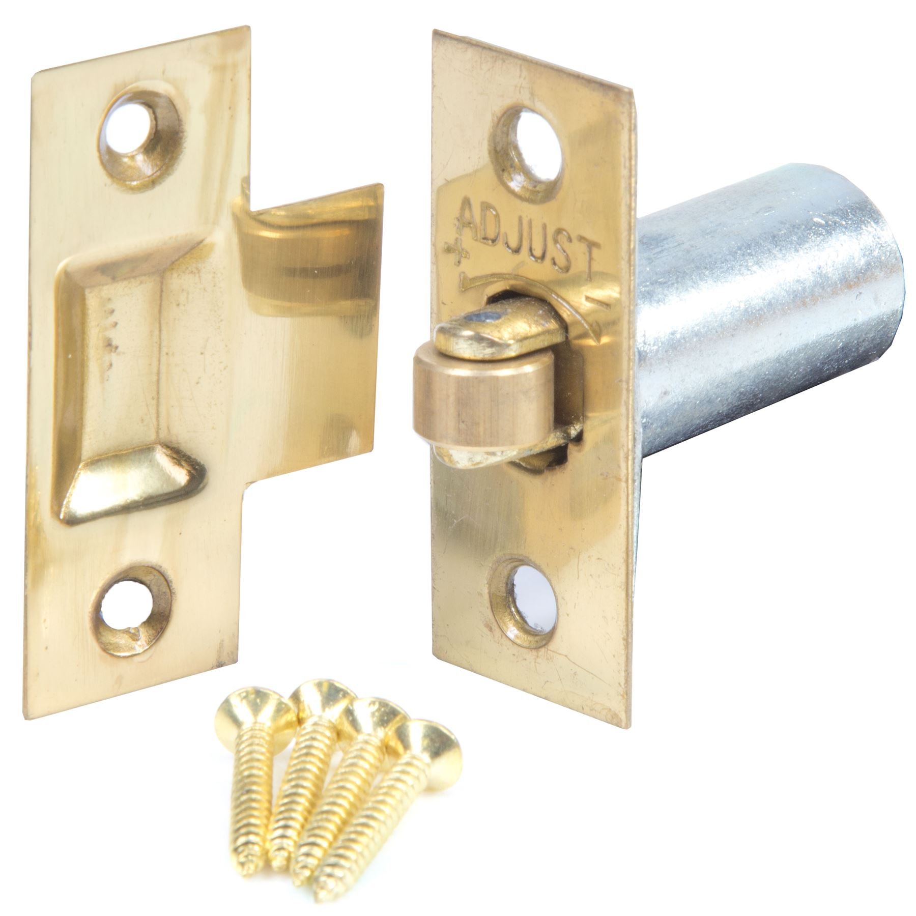 Adjustable Brass Roller Ball Door Catch | Internal Door Spring Mortice & Fixings