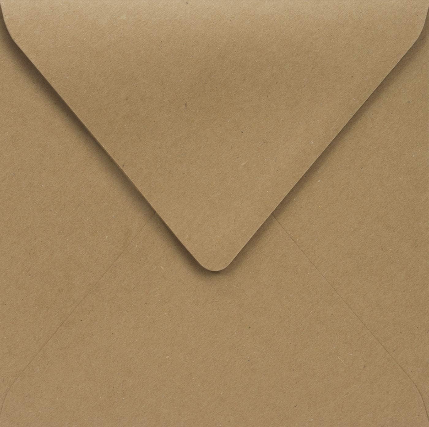 Netuno 25 Square Kraft envelopes 155 x 155 mm 6.1 x 6.1 in 100gsm Natural Kraft Paper Envelope Recycled Brown Envelope Vintage envelopes for Greeting Cards Christmas Cards Wedding Invitations