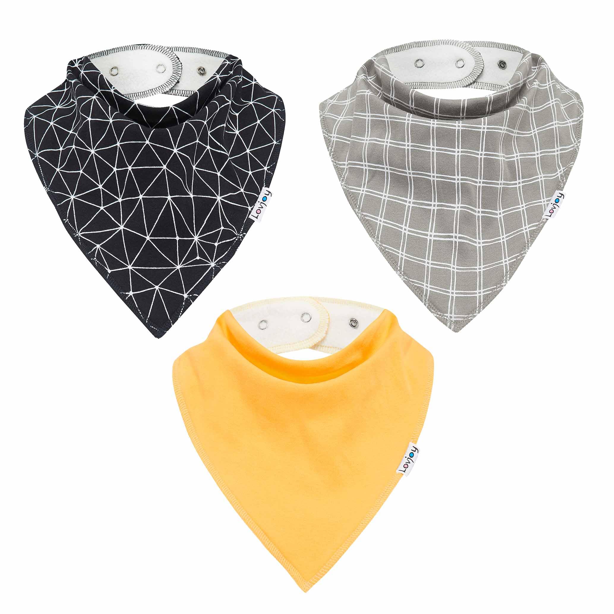 Lovjoy Large Bandana Bibs for Children 4+ Years/Special Needs Bibs/Suitable for Children, Teens and Adults/Adjustable Neck Size (Set 09)