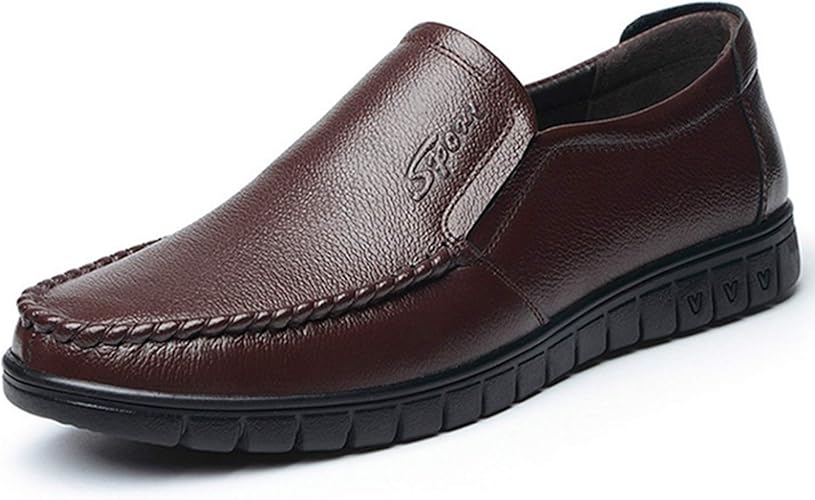 Amazon ｍｏｎｇｄｏｄｏ ウォーキングシューズ メンズ ビジネスシューズ 本革 通気性 黒 通勤用 仕事 紳士靴 スニーカー コンフォート シューズ 楽ちん 3e Eee 幅広 軽量 散歩 お父さん 父の日 誕生日プレゼント 健康シューズ 50代 60代 70代 ｍｏｎｇｄｏｄｏ