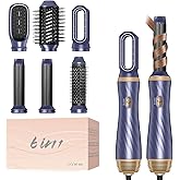 6 in 1 Hair Dryer Brush Set, Negative Ion Blow Dryer Brush Upgrade Hot Air Brush Air Styler Curling Wrap Air Curler, Curling Iron Hair Styling Tools As A Gift for Straight/Curl/Drying/Smoothing