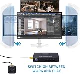 DGODRT 4 Port VGA KVM Switch 4 Computer Share 1 Monitor 3 USB Devices 1920x1440 view 4