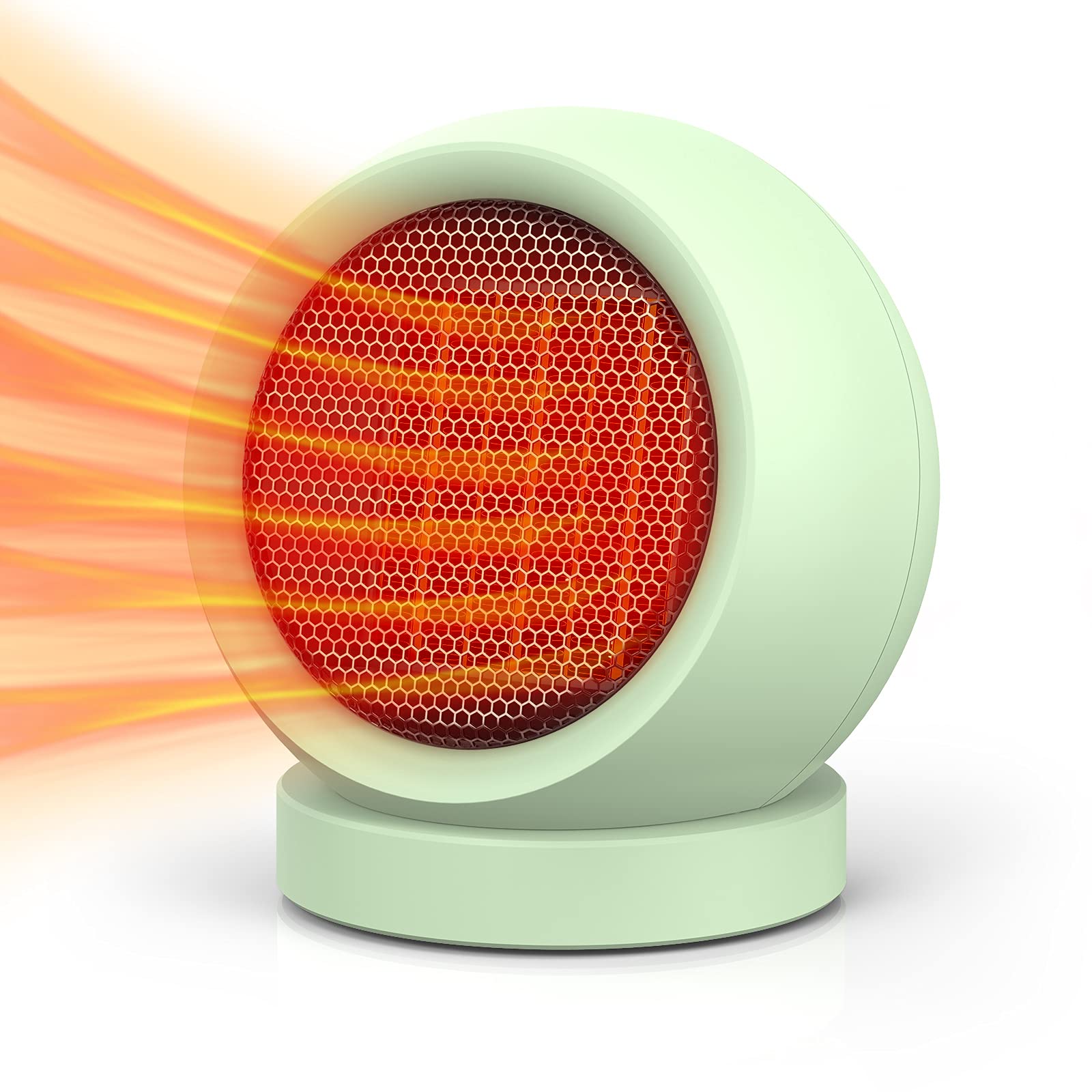 Photo 1 of Coolfor Space Heater,PTC Ceramic Electric Desktop Heater High Output Fan for Home Bedroom Office Desk Indoor Use(Green)