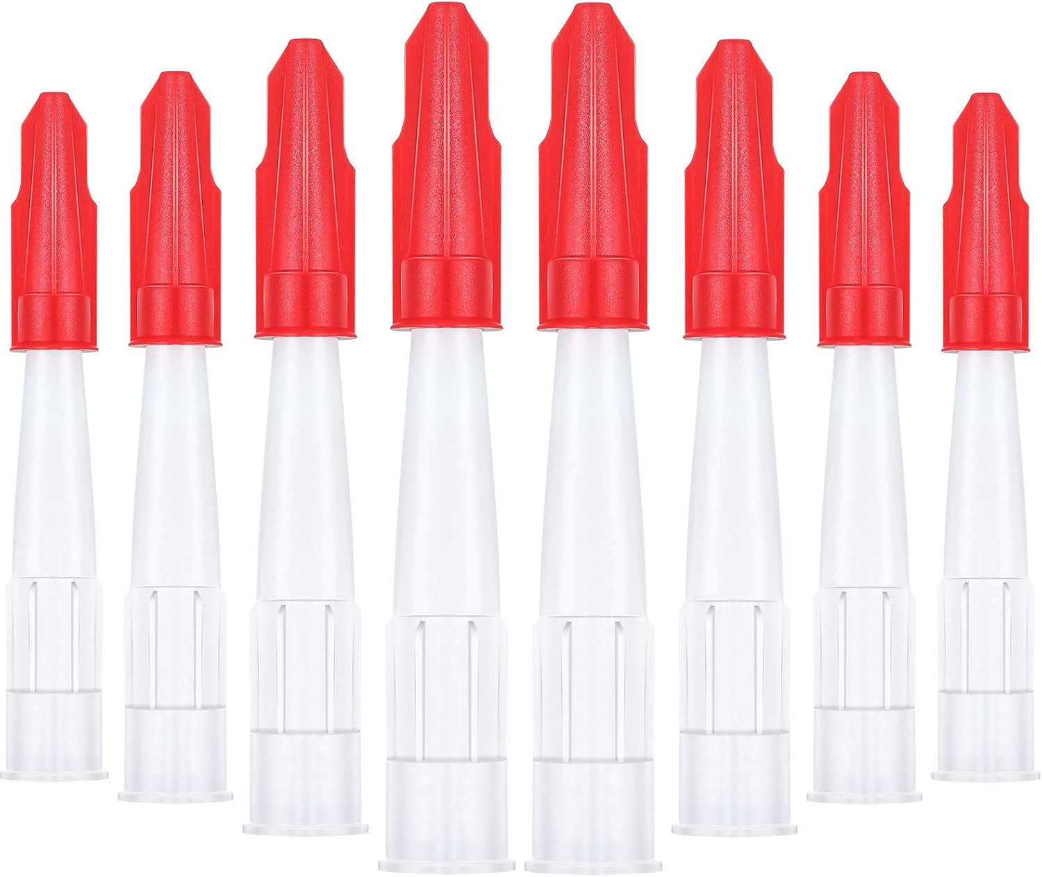 8 Pieces Spare Silicone Nozzles Silicone Tube Nozzle Caulk Caps Re