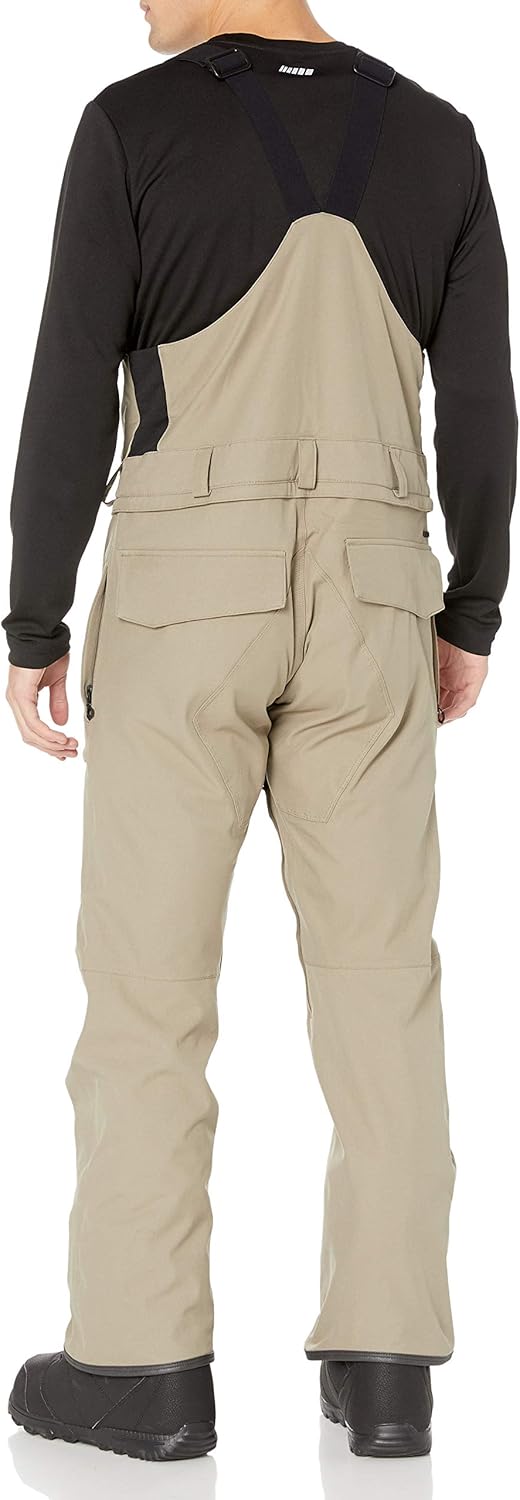 Volcom Men's Roan Bib Overall Snow Pant, Teak, Extra Large: Clothing
