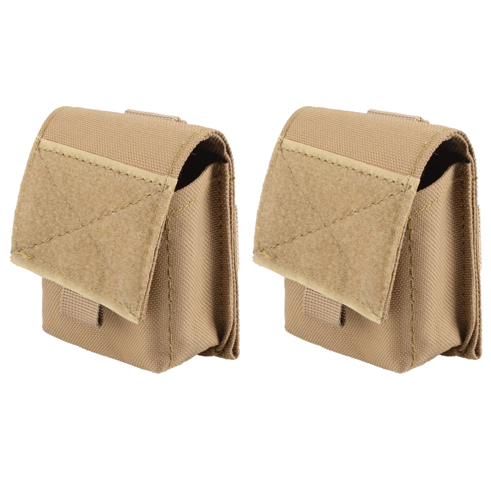 TRIWONDER Molle Pouches Tactical EDC Belt Pouch Small Utility Bag for Hiking Hunting Camping, Backpack Vest Accessories (Khaki - 2 Pack)