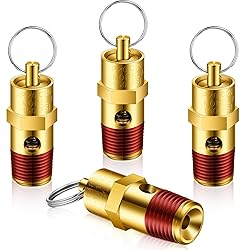 Bonuci 4 Pcs 1/4" Male NPT Safety Valve Air