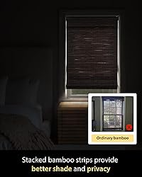 UNISHADES Cordless Bamboo Roman Shades for