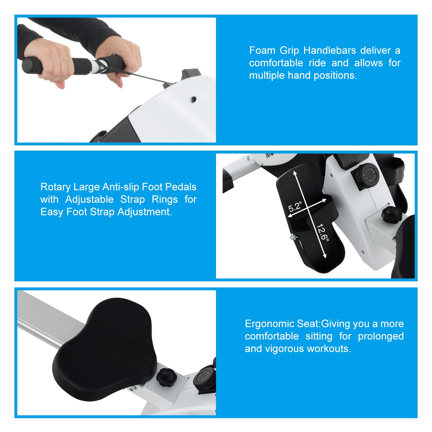 Murtisol Magnetic Rowing Machine Folding Rower with 10 Resistance Levels,LCD Display and Ultra-Quiet Aluminum Slide Rail… - Image 5