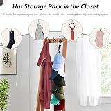 KASESSS 2 Pack Hat Storage Rack 16 Clips Organizer Hanging Baseball Cap Holder view 3