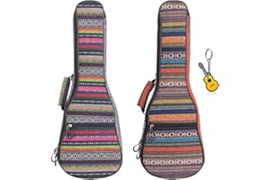 Longteam Print Ukulele Case 10mm Sponge Portable Waterproof Ukuleles bag Cover Uke gig bag with Accessory Storage Pocket