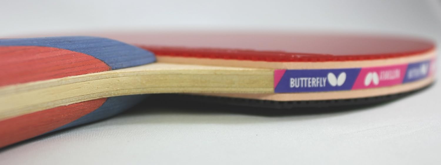 Butterfly Nakama S-8 Table Tennis Racket – Professional ITTF Approved Ping Pong Paddle – Flextra Table Tennis Rubber and Thick Sponge Layer Ping Pong Racket – 2 Ping Pong Balls Included : Sports & Outdoors