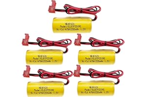 NEAFAZA ELB1P201N2 ELB1P201N Emergency Light Battery 1.2V 1200mAh Ni-CD Compatible with Lithonia ELB1P201NB ELB1P2901N ANIC1493 1009S00-MZ ELB0320 Grainger 4WT20 OSA212 NIC1169 EBE-33 (5 Pack)