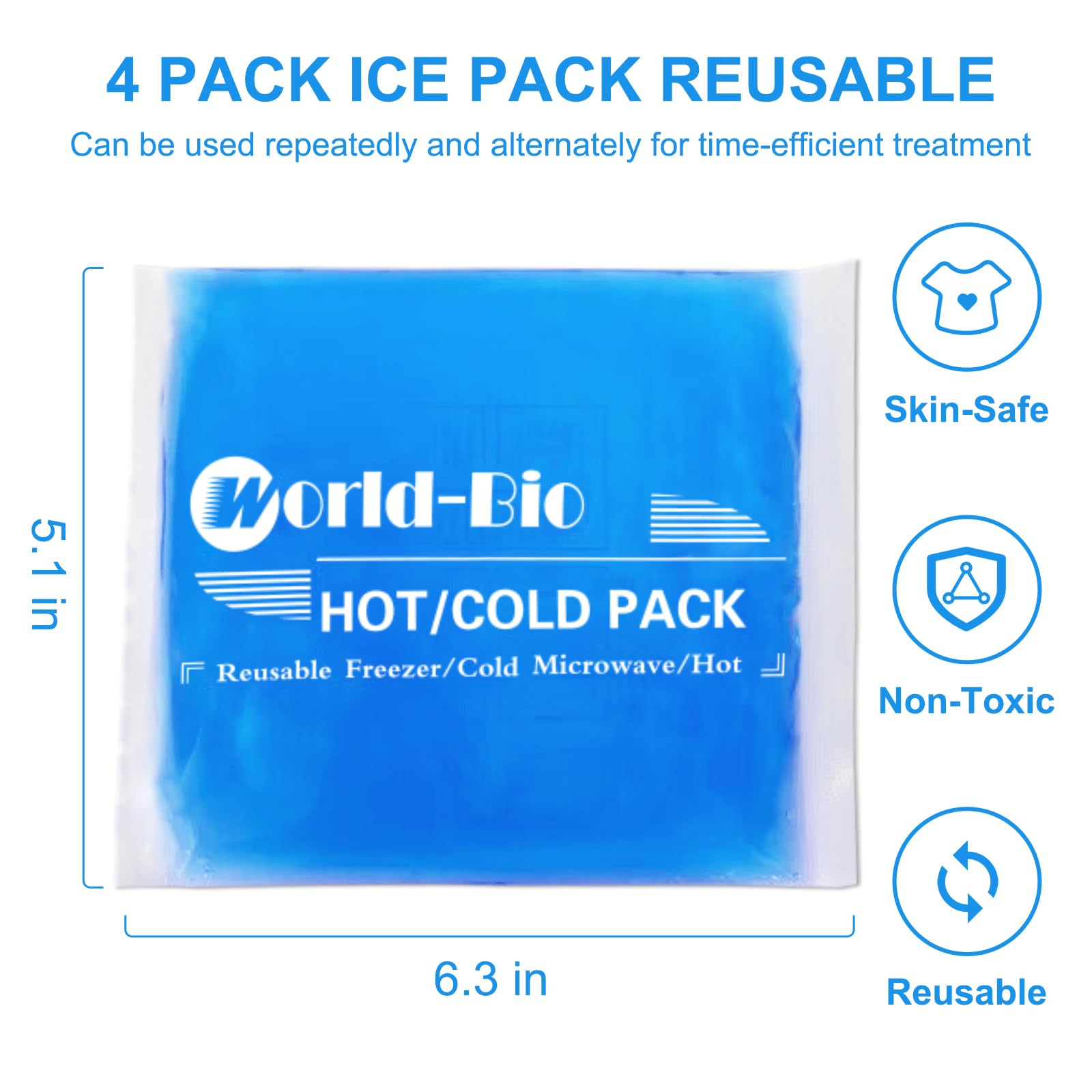 Mua Gel Soft Flexible Ice Packs for Injuries, Reusable Cold Pack, Hot ...