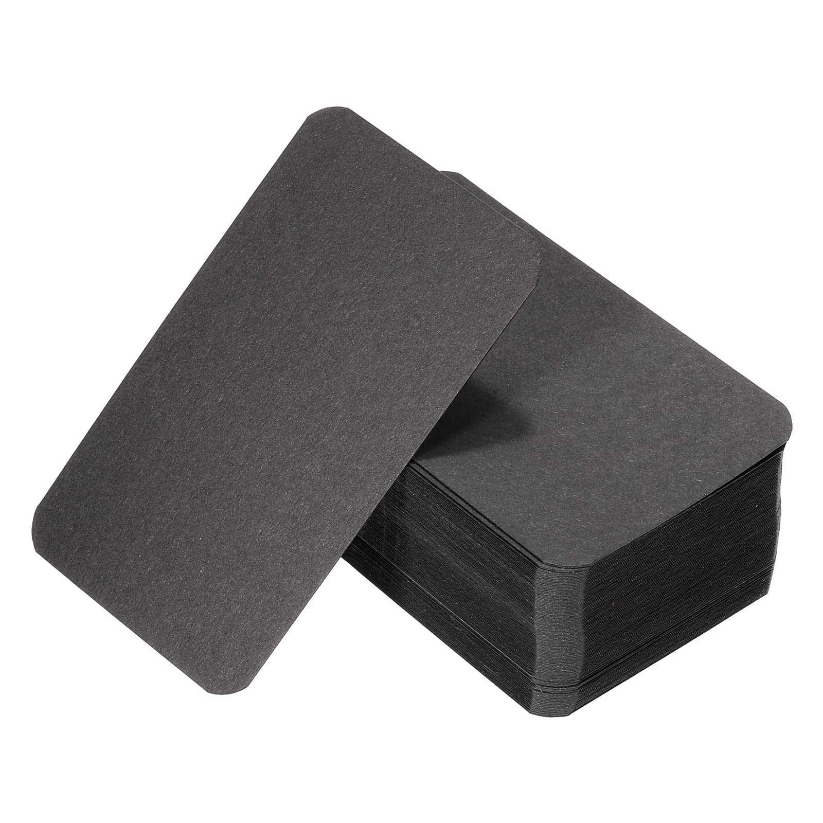 PATIKIL 3.5" x 2" Blank Paper Business Cards, 100 Pack Small Index Flash Cards Words Message Note Card Mini Paper Tags for DIY Gift Craft Scrapbooking, Black