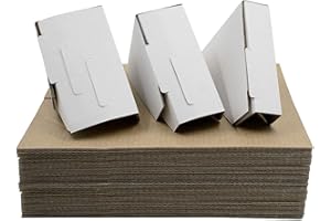 Golden State Art, 48 Pack Adjustable Cardboard Corner Protectors, Fits 1", 1.5" and 2.1" Frames, Edge Protectors for Shipping Paintings, Picture Frame, Packing Item Edge Protection