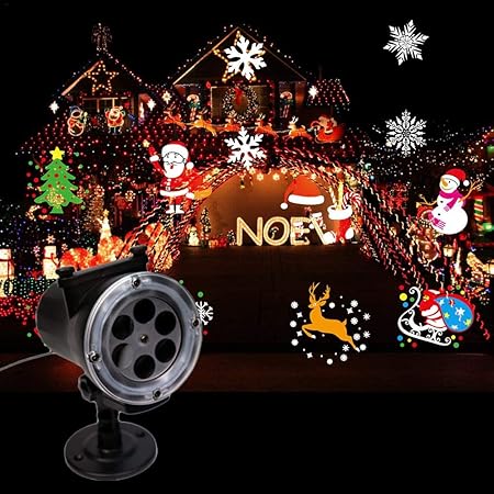 Luces De Proyector De Navidad Decoraciones Navideñas Al Aire Libre ...