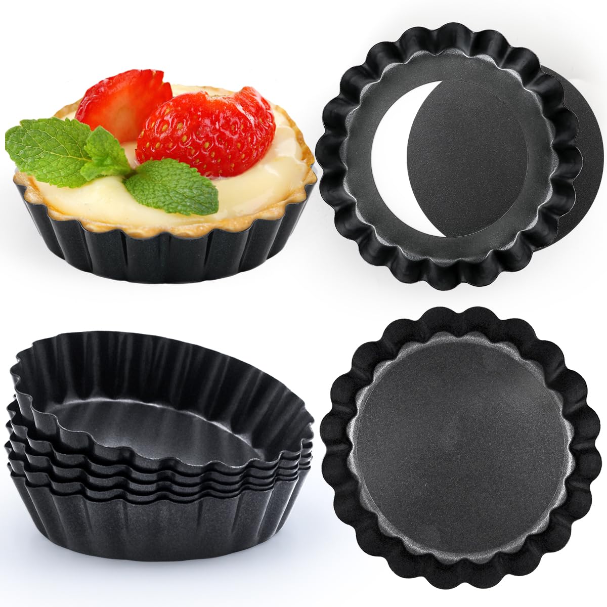 Amazon Inch Loose Bottom Cake Tin Inch Tart Pan Set Of Mini Tart