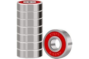 FRUZELG BESIY Bearings for Skateboards, Longboards, Inline Skates, Roller Skates, Spinners, Double Shielded,8x22x7 Miniature Ball Bearings, 608, ABEC-9(Pack of 8)