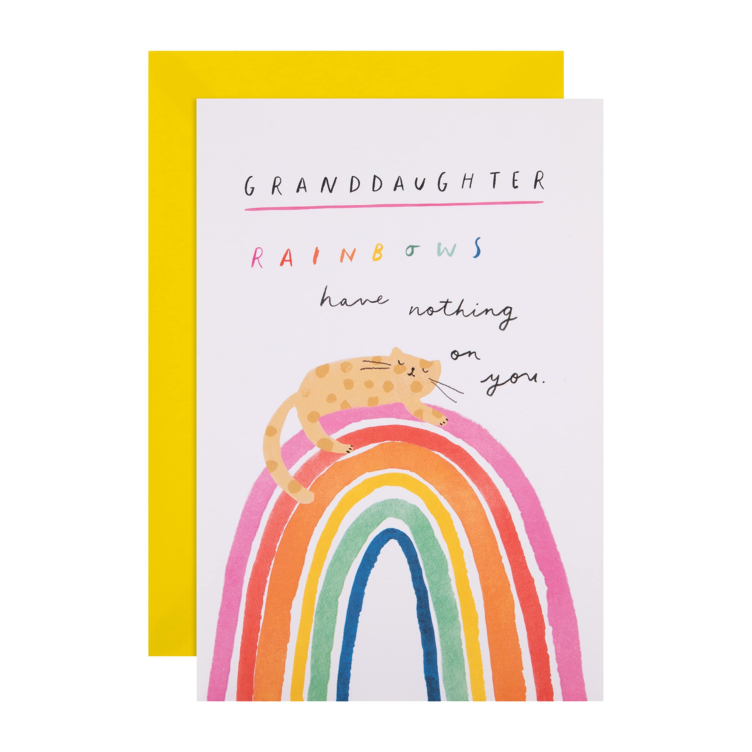 Hallmark Birthday Card for Granddaughter - Contemporary Cute Rainbow Design