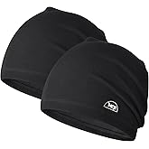 MCTi Slouchy Beanie for Men Women, Winter Warm Stretchy Skull Cap Hat Lightweight for Running Cycling 2 Packed