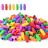 Sooez 120 Pack Pencil Top Erasers Bulk, Cap Erasers Toppers for Pencils | 7 Colors, Clean Erasing, No Smudge, No Paper Tear, Precise Erasing, Latex-Free, Teacher Must Haves for Kid Classroom Prizes