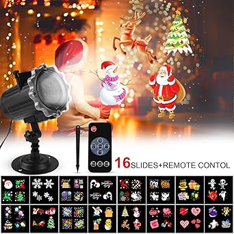 Proyector Navidad LED, FOCHEA Luces de Proyector Interior y ...