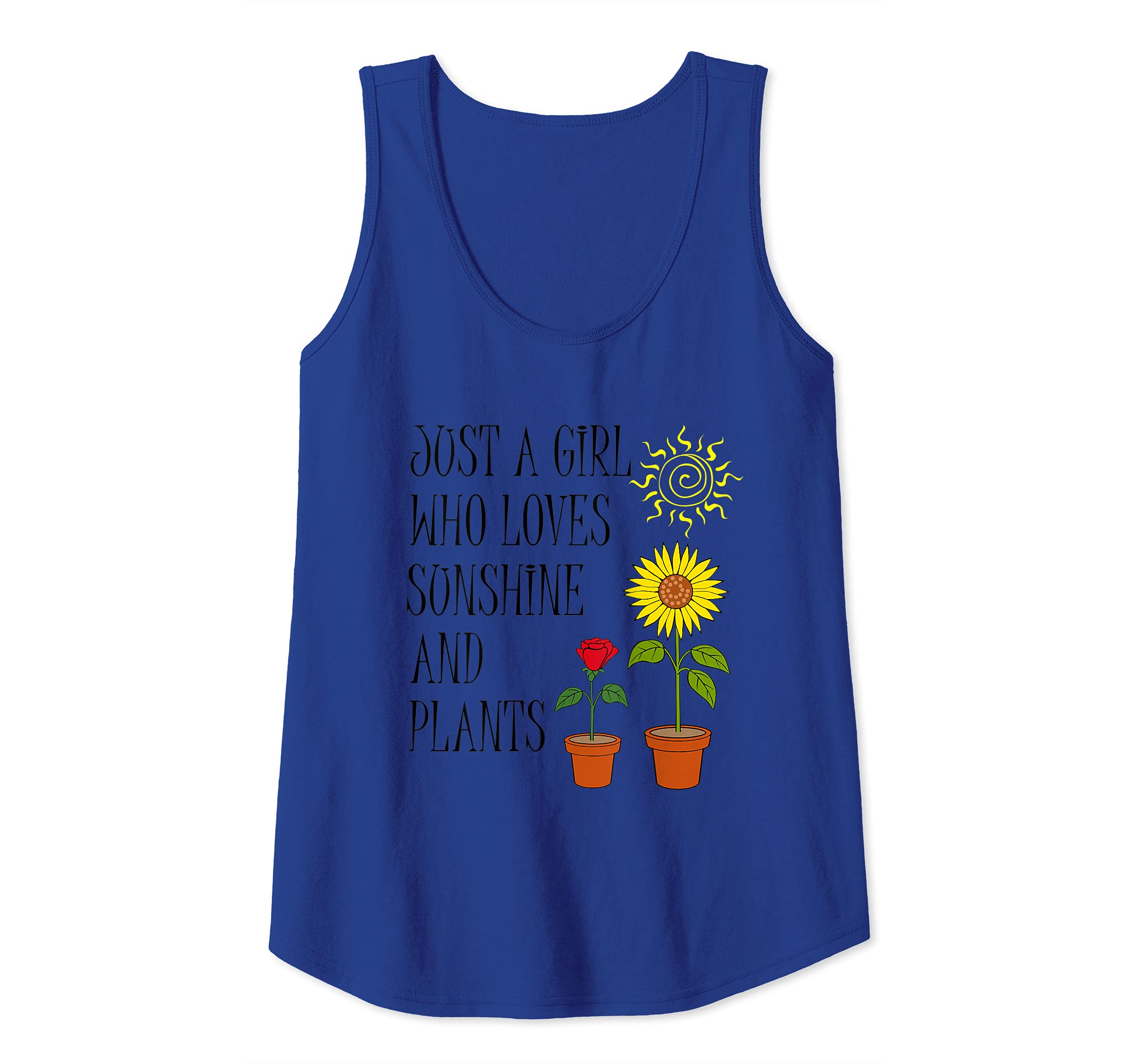 Womens Cute Girl Loves Plants Gardening Mom Gardener Tank Top