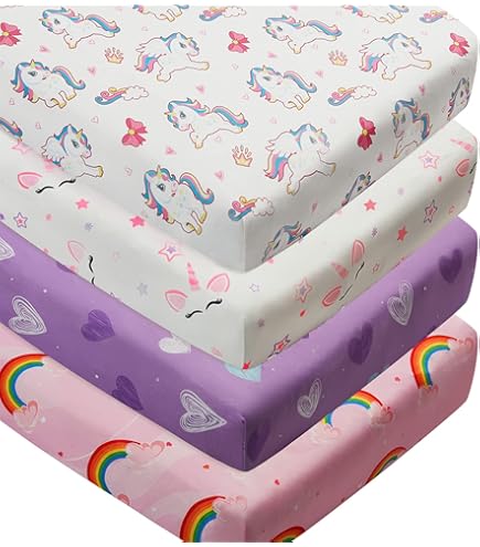 Amazon Jersey Bassinet Sheets Pack N Play Sheets Unicorn Crib