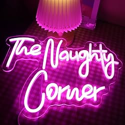 QiaoFei LED "The Naughty Corner" Neon Sign Pink