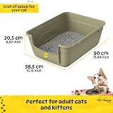 Cat Centre Grey Large Litter Tray Deep High Sided 50x38.5cm 11.5cm Step view 3
